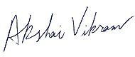 Akshai Vikram's signature