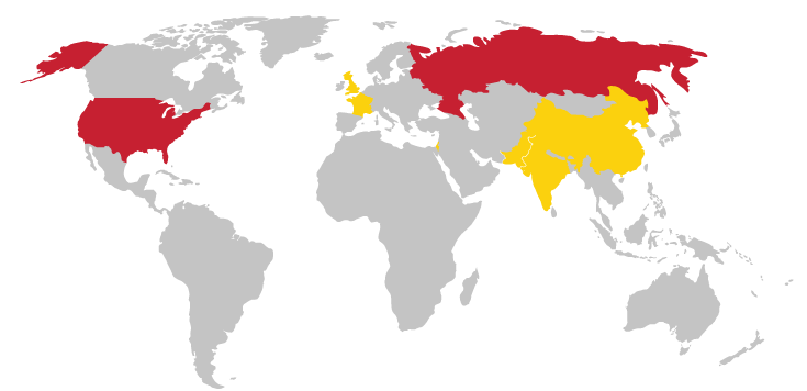 Countries With Nuclear Weapons Chart