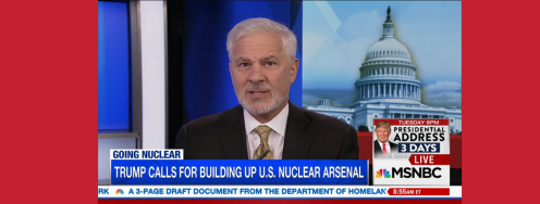 Watch: Joe Cirincione on Trump’s Latest Nuclear Comments
